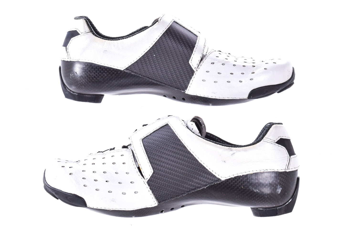 USED Lake CX403 Custom Fit Carbon Road Cycling Shoes Womens EU 38.5 US 7.75 White Dual Boa