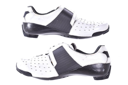 USED Lake CX403 Custom Fit Carbon Road Cycling Shoes Womens EU 38.5 US 7.75 White Dual Boa