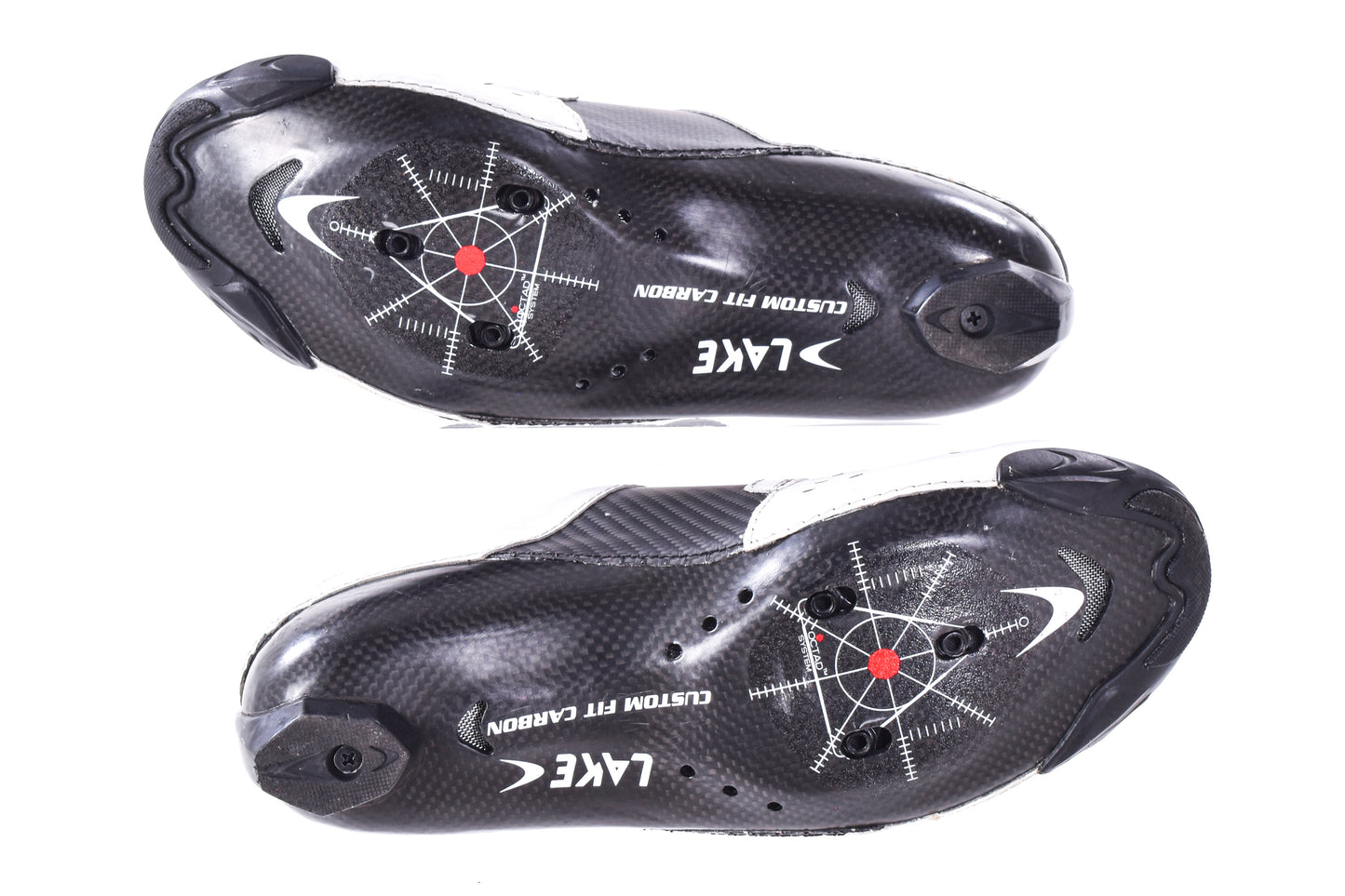USED Lake CX403 Custom Fit Carbon Road Cycling Shoes Womens EU 38.5 US 7.75 White Dual Boa
