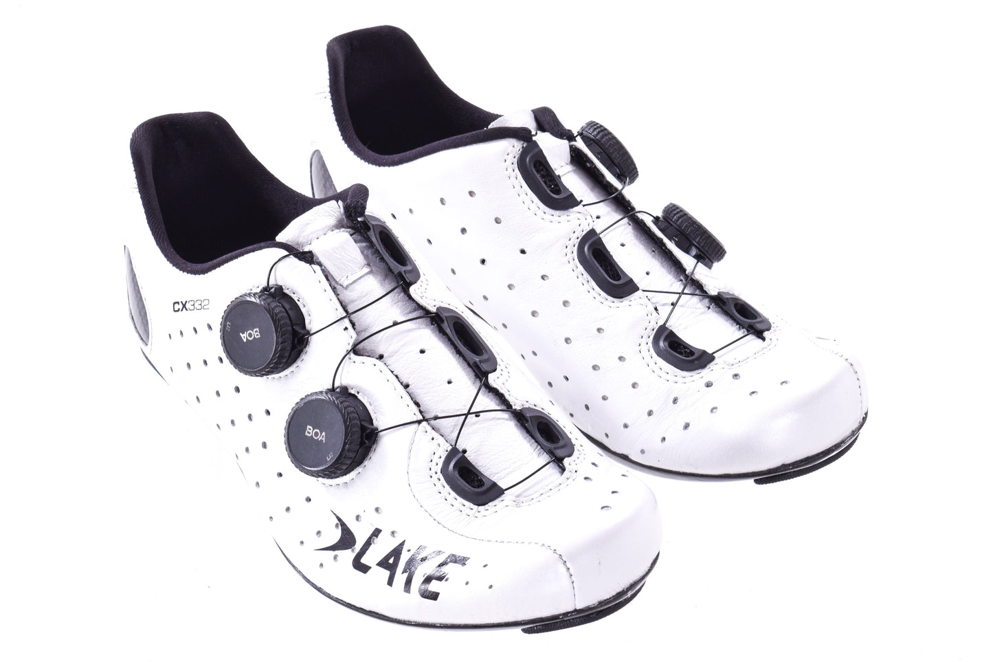NEW Out of Box Lake CX332 39 Extra Wide Carbon-sole Road Cycling Shoes White/Black