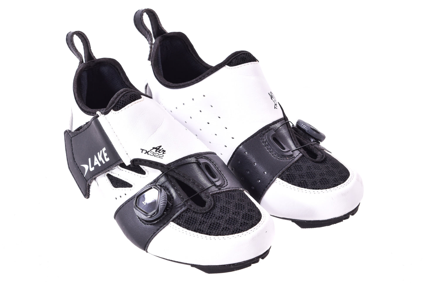 NEW Out of Box Lake TX322 39 Wide Carbon-Sole Road/Tri Cycling Shoes White/Black