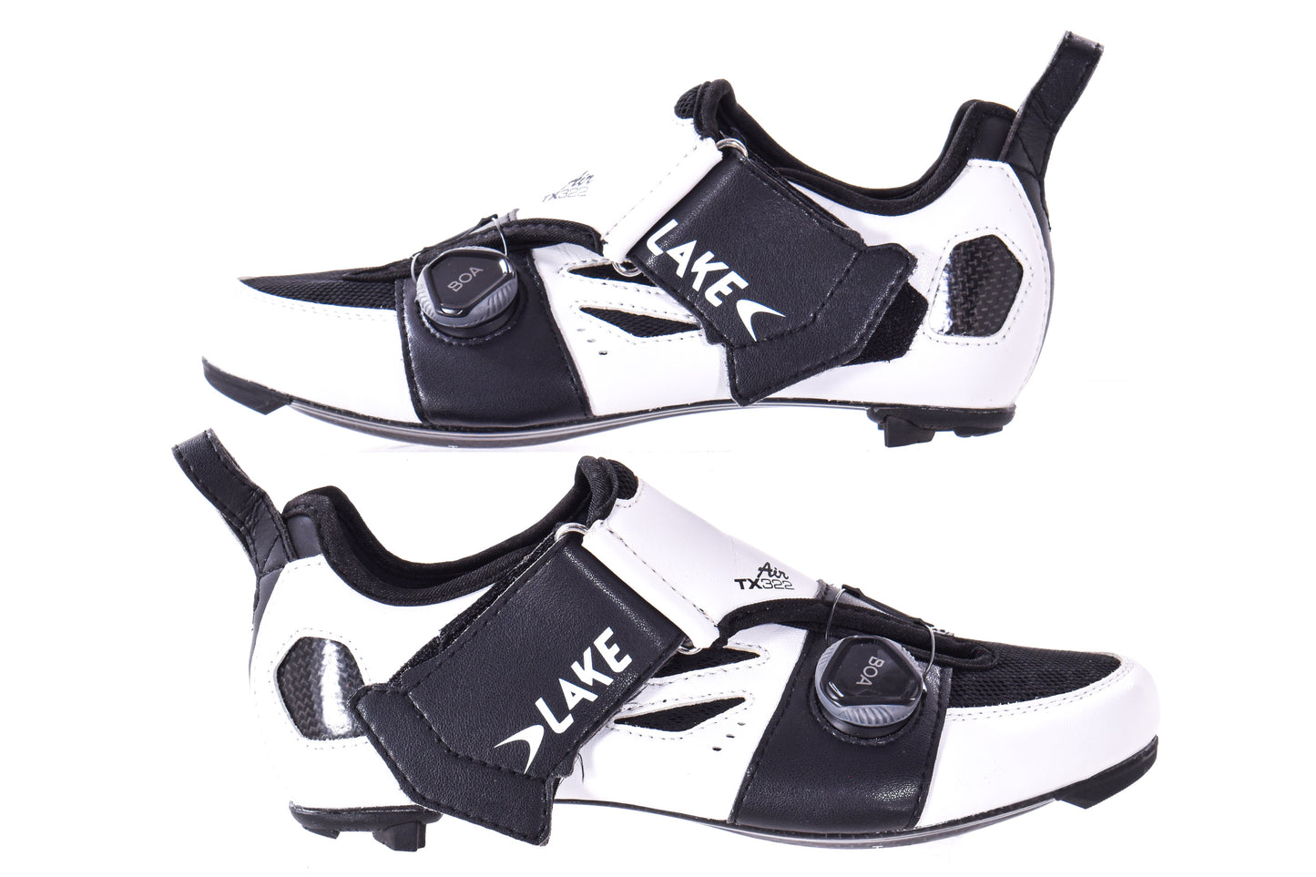 NEW Out of Box Lake TX322 39 Wide Carbon-Sole Road/Tri Cycling Shoes White/Black
