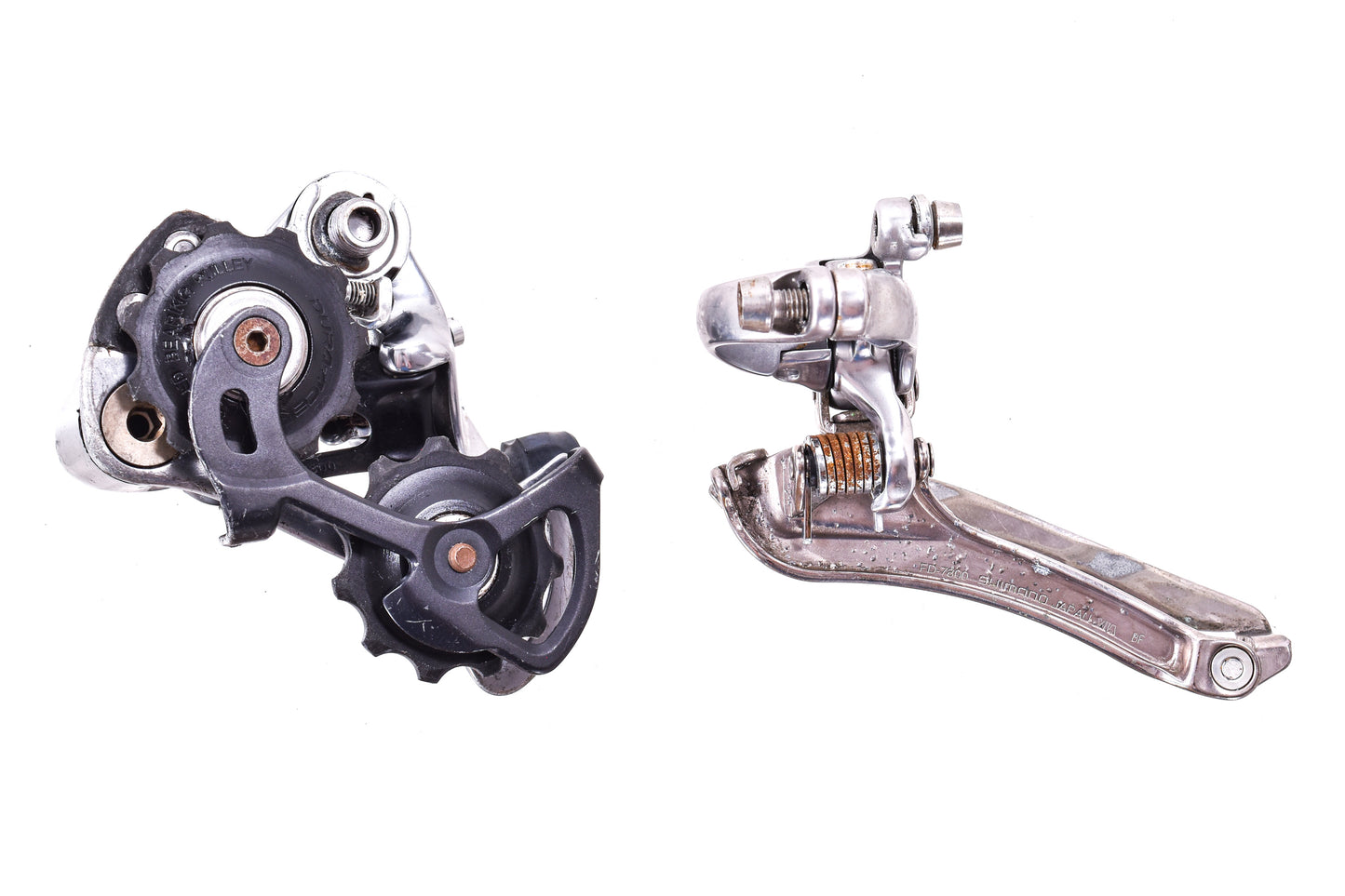 USED Shimano Dura-Ace 7800 2x10 speed Road Groupset ST, RD, FD, BR Silver