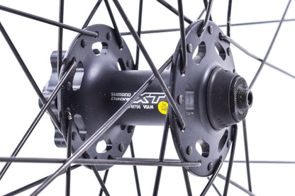NEW out of box Mavic A317 700C Disc Wheelset w/ Shimano Deore XT M756 QR Hubs Black 32h 8/9/10 speed HG Black