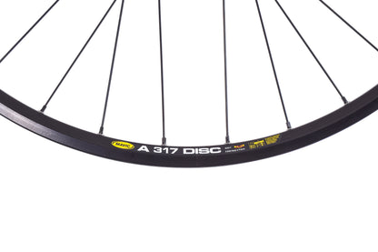 NEW out of box Mavic A317 700C Disc Wheelset w/ Shimano Deore XT M756 QR Hubs Black 32h 8/9/10 speed HG Black