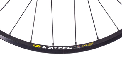 NEW (Open Box) Mavic A317 700C 6-Bolt Disc Wheelset w/ Shimano Deore WH-M525 QR Hubs Black 32h 8/9/10 speed HG