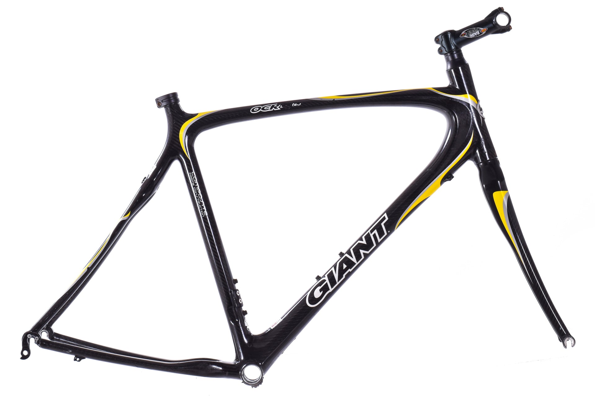 USED Giant OCR Limited Composite Large Carbon Road Bike Frame Rim Brake QR Raw/Yellow