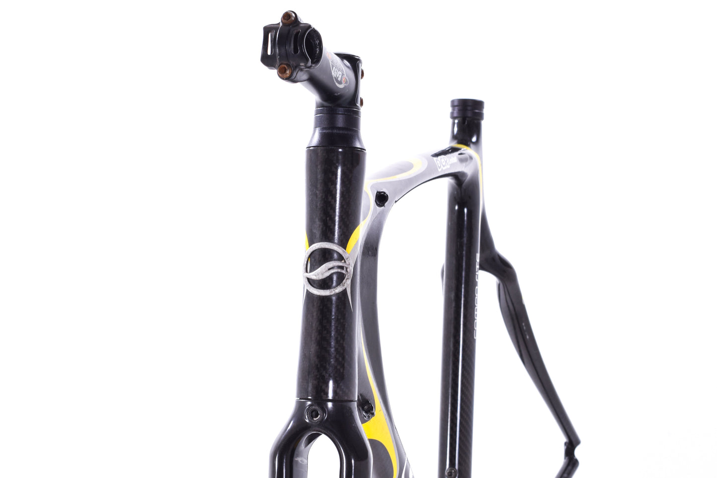 USED Giant OCR Limited Composite Large Carbon Road Bike Frame Rim Brake QR Raw/Yellow