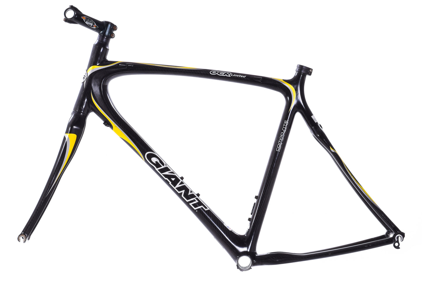 USED Giant OCR Limited Composite Large Carbon Road Bike Frame Rim Brake QR Raw/Yellow