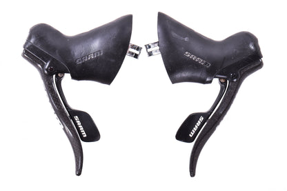USED SRAM Rival 2x10 Speed DoubleTap Road Shifters Set Carbon Brake Levers