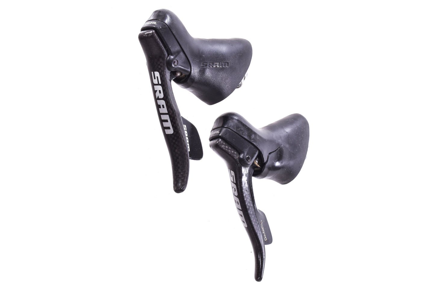 USED SRAM Rival 2x10 Speed DoubleTap Road Shifters Set Carbon Brake Levers