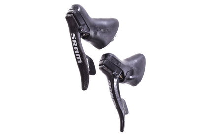 USED SRAM Rival 2x10 Speed DoubleTap Road Shifters Set Carbon Brake Levers