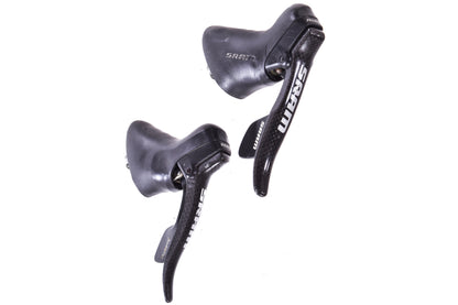 USED SRAM Rival 2x10 Speed DoubleTap Road Shifters Set Carbon Brake Levers