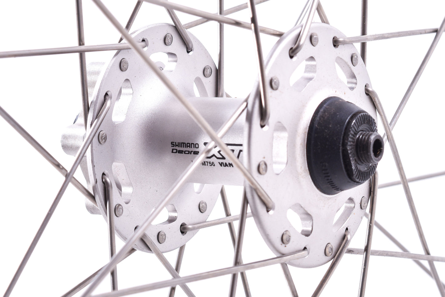NEW out of box Mach 1 250 Disc Wheelset 700c 32H Shimano Deore XT M756 Hubs 6-Bolt Silver QR
