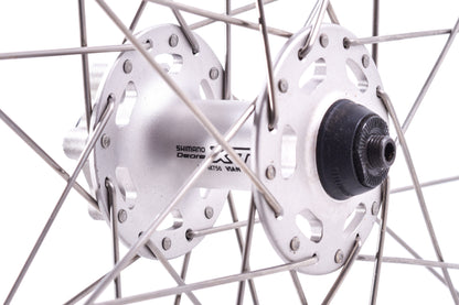 NEW out of box Mach 1 250 Disc Wheelset 700c 32H Shimano Deore XT M756 Hubs 6-Bolt Silver QR