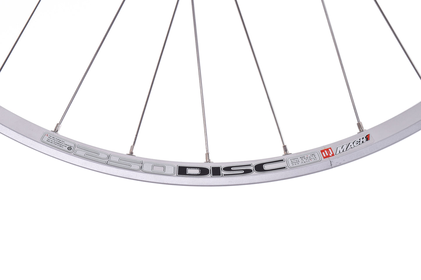 NEW out of box Mach 1 250 Disc Wheelset 700c 32H Shimano Deore XT M756 Hubs 6-Bolt Silver QR