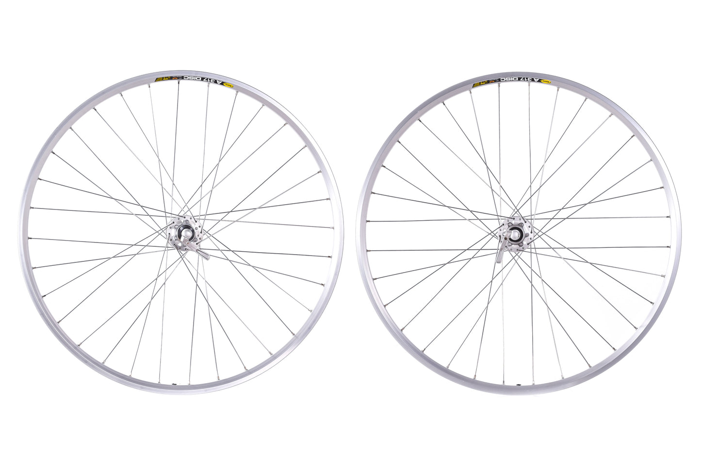 NEW out of box Mavic A317 Disc Wheelset 29" / 700c 32H w/ Shimano Deore XT M756 Hubs 6-Bolt Silver Quick Release