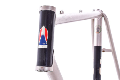 USED Vintage Fuji Opus III Lugged Steel 54cm Road Bike Frame Silver/Black Made in Japan