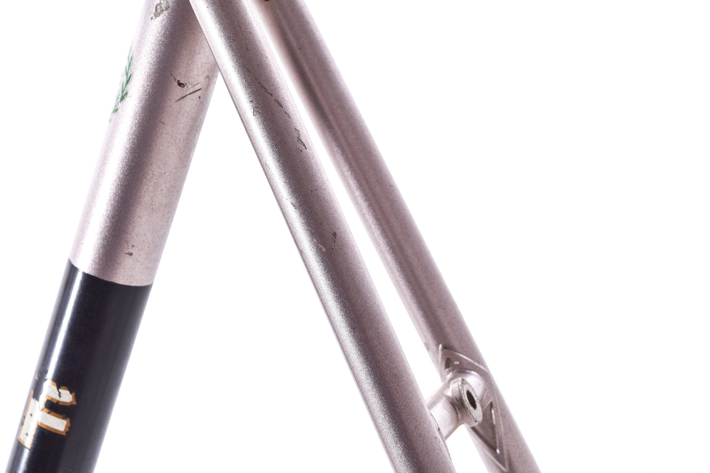 USED Vintage Fuji Opus III Lugged Steel 54cm Road Bike Frame Silver/Black Made in Japan
