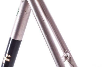 USED Vintage Fuji Opus III Lugged Steel 54cm Road Bike Frame Silver/Black Made in Japan