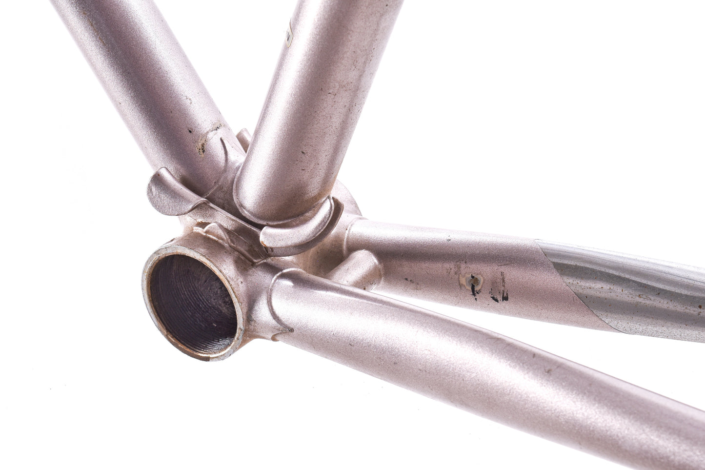 USED Vintage Fuji Opus III Lugged Steel 54cm Road Bike Frame Silver/Black Made in Japan