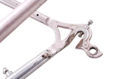 USED Vintage Fuji Opus III Lugged Steel 54cm Road Bike Frame Silver/Black Made in Japan