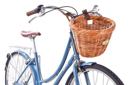 USED Linus Dutchi Step Thru 3 Speed Hybrid Bike Blue Basket Fenders Rack