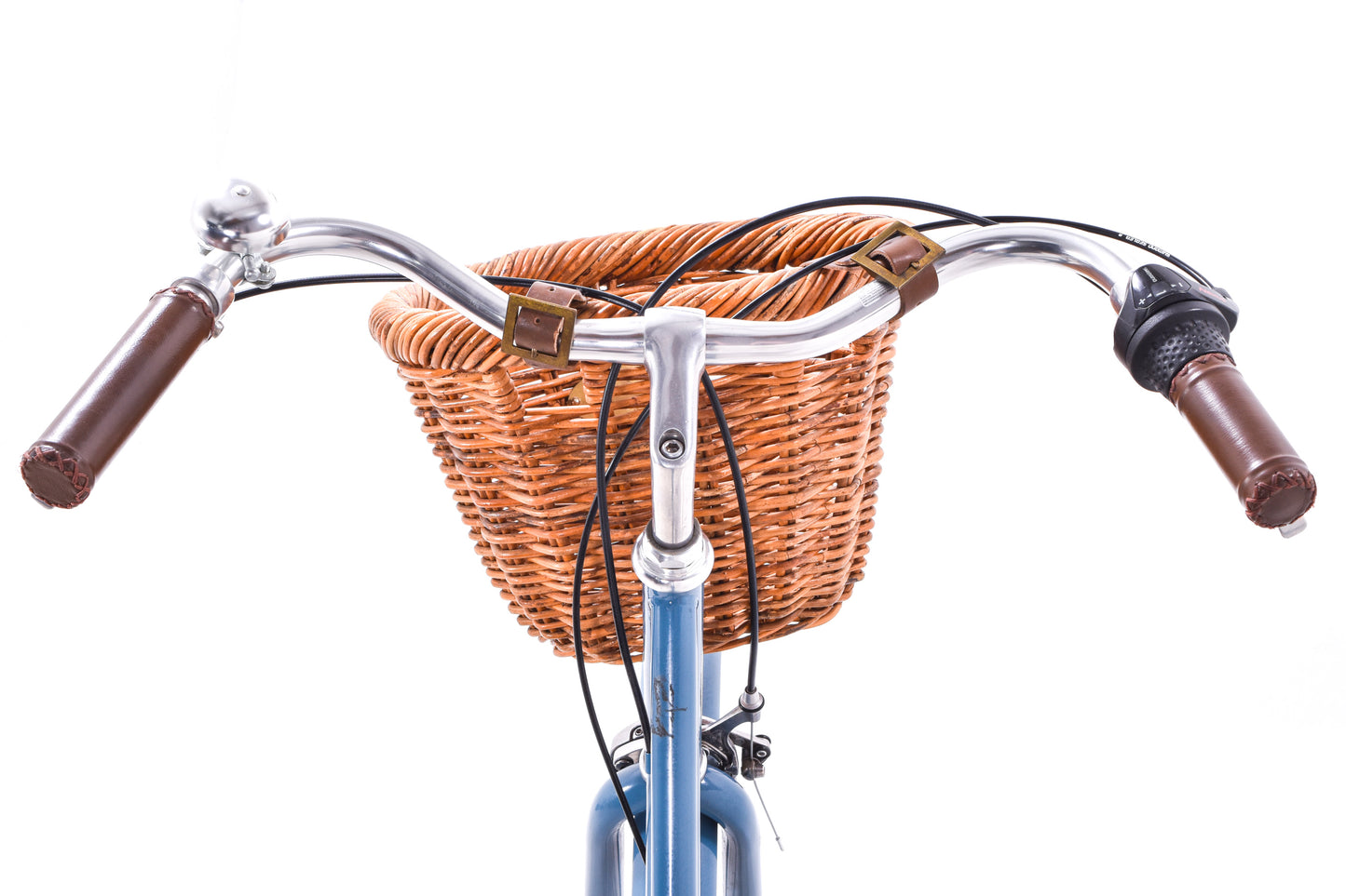 USED Linus Dutchi Step Thru 3 Speed Hybrid Bike Blue Basket Fenders Rack