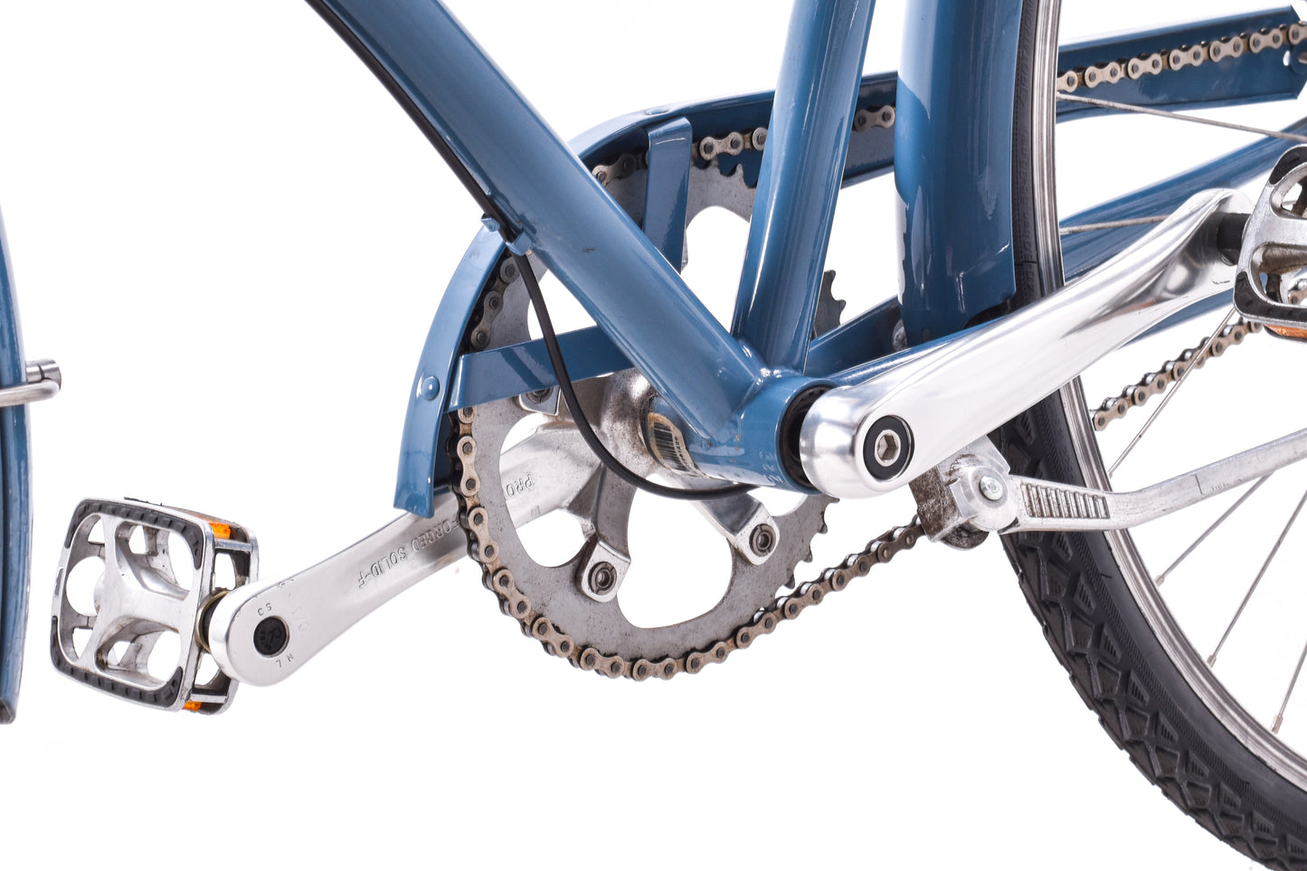 USED Linus Dutchi Step Thru 3 Speed Hybrid Bike Blue Basket Fenders Rack