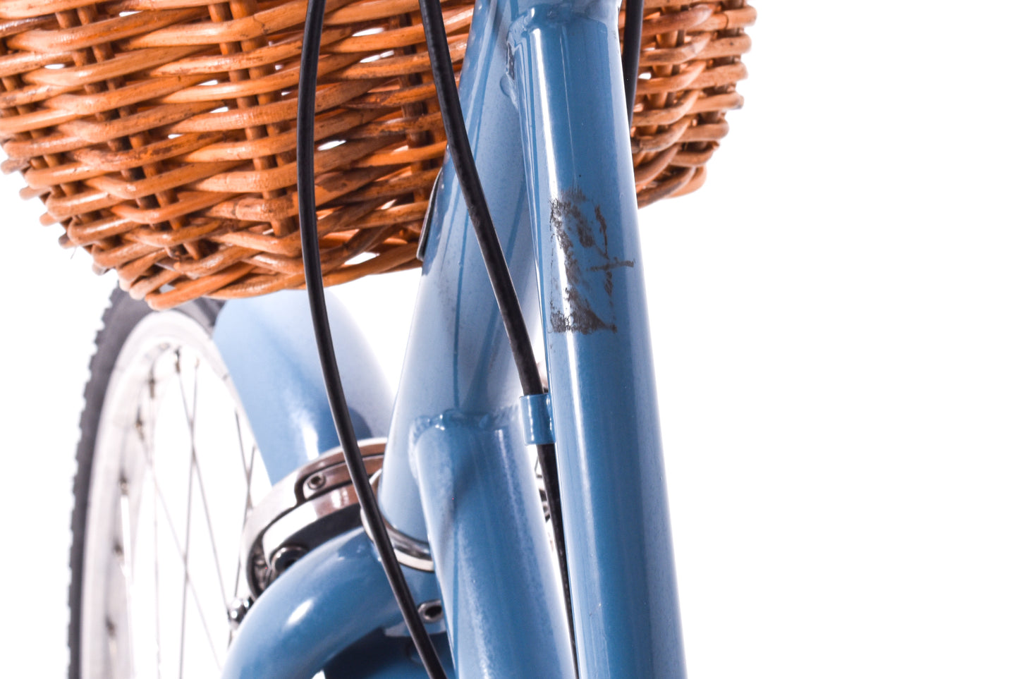 USED Linus Dutchi Step Thru 3 Speed Hybrid Bike Blue Basket Fenders Rack