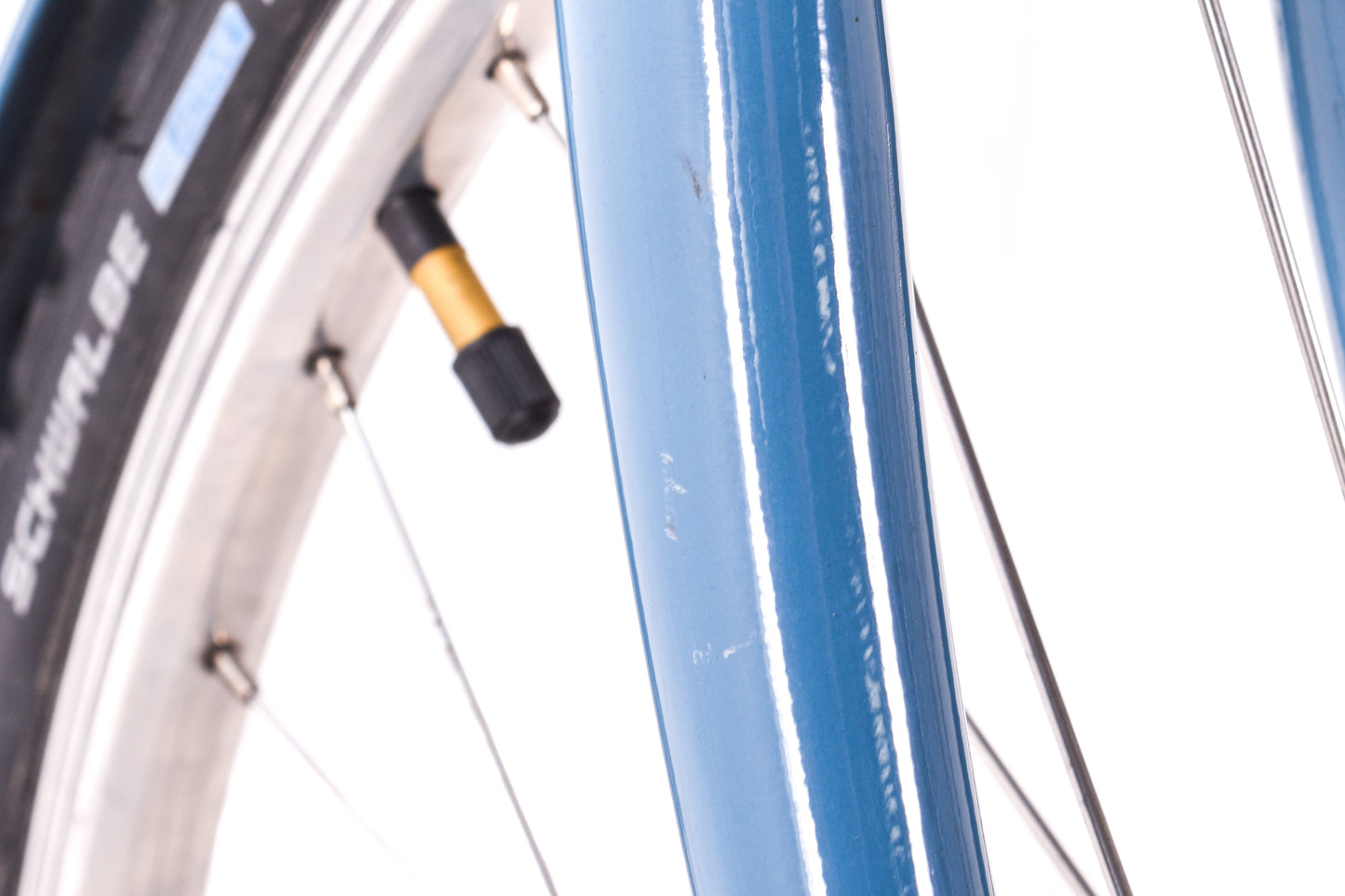 USED Linus Dutchi Step Thru 3 Speed Hybrid Bike Blue Basket Fenders Rack