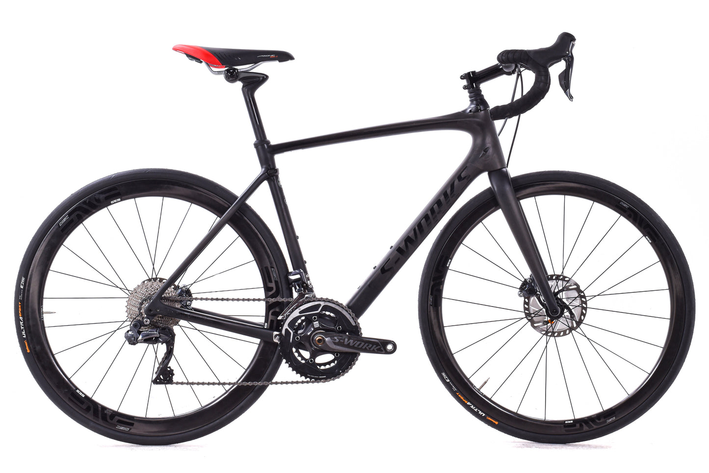 USED 2018/19 Specialized S-Works Roubaix Di2 56cm Road Bike Shimano Ultegra 2x11 ENVE Carbon Wheels Black