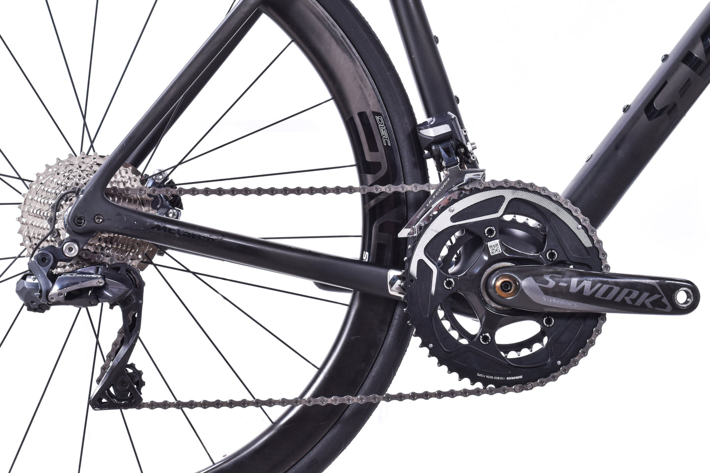 USED 2018/19 Specialized S-Works Roubaix Di2 56cm Road Bike Shimano Ultegra 2x11 ENVE Carbon Wheels Black