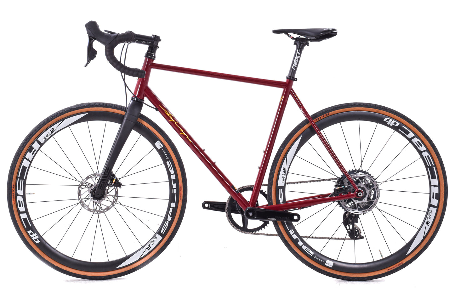 USED Sycip Custom 57cm Steel All-Road Bike SRAM Force/Rival AXS XPLR 1x12 speed Carbon Fork and Wheels Red