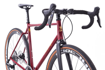 USED Sycip Custom 57cm Steel All-Road Bike SRAM Force/Rival AXS XPLR 1x12 speed Carbon Fork and Wheels Red