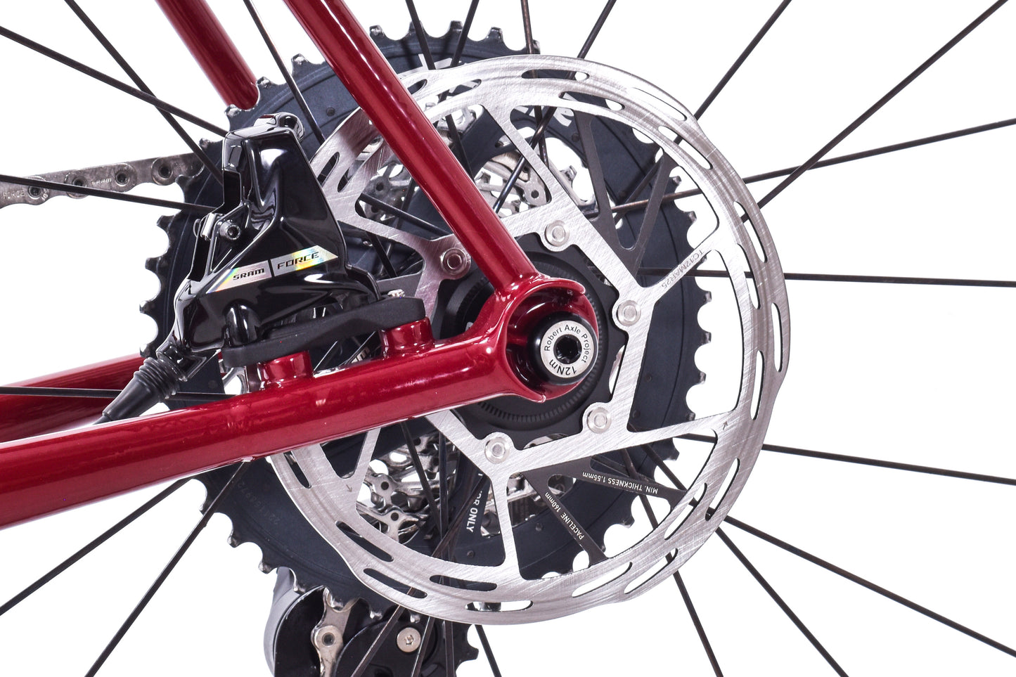 USED Sycip Custom 57cm Steel All-Road Bike SRAM Force/Rival AXS XPLR 1x12 speed Carbon Fork and Wheels Red