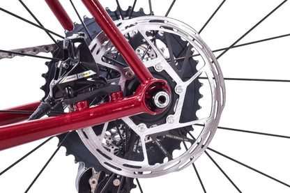 USED Sycip Custom 57cm Steel All-Road Bike SRAM Force/Rival AXS XPLR 1x12 speed Carbon Fork and Wheels Red