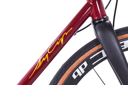 USED Sycip Custom 57cm Steel All-Road Bike SRAM Force/Rival AXS XPLR 1x12 speed Carbon Fork and Wheels Red