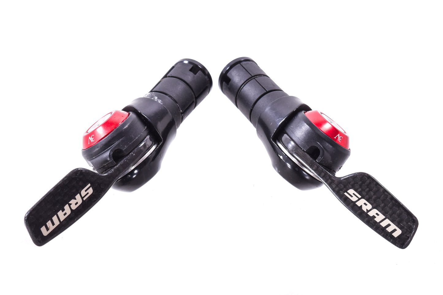 USED SRAM TT 900 Carbon 10 Speed Bar End Shifters Set 3V