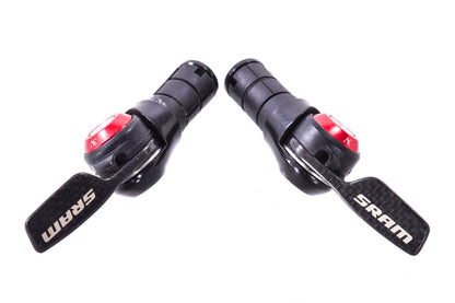USED SRAM TT 900 Carbon 10 Speed Bar End Shifters Set 3V