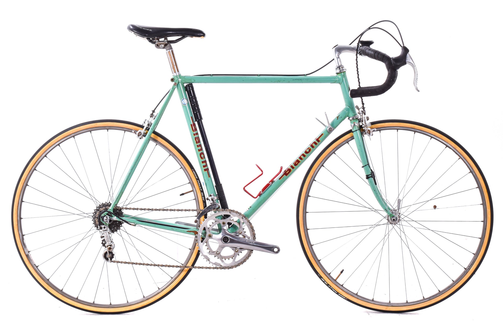 USED Vintage Bianchi Campione d'Italia 57cm Lugged Steel Road Bike Campagnolo Nuovo Record 2x7 Celeste AS IS