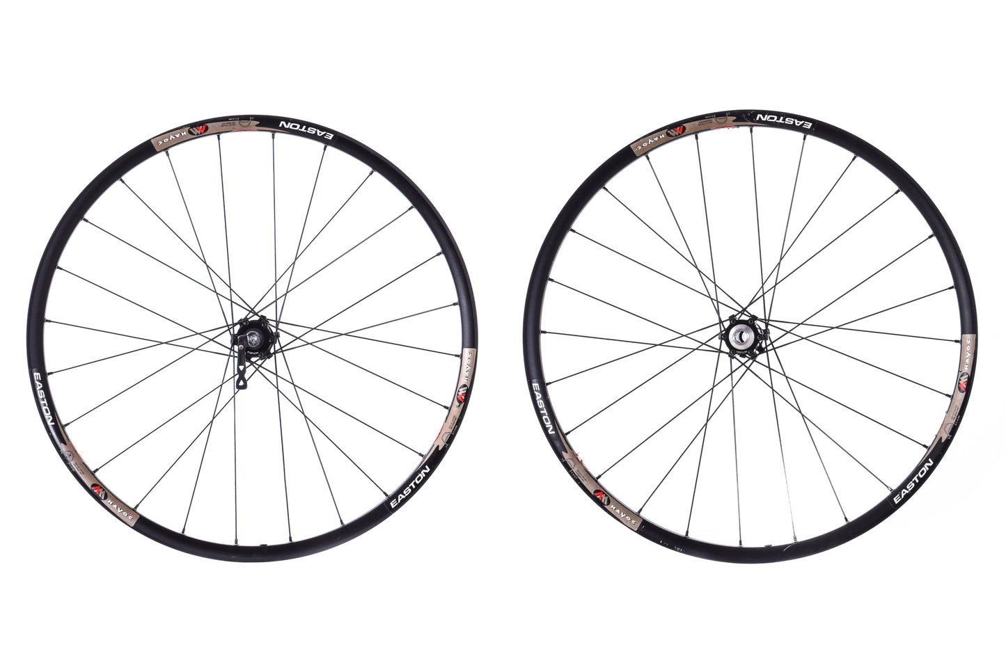 USED Easton Havoc 26" 6-bolt Disc Mountain Bike Wheelset QR Rear 15x100mm Front