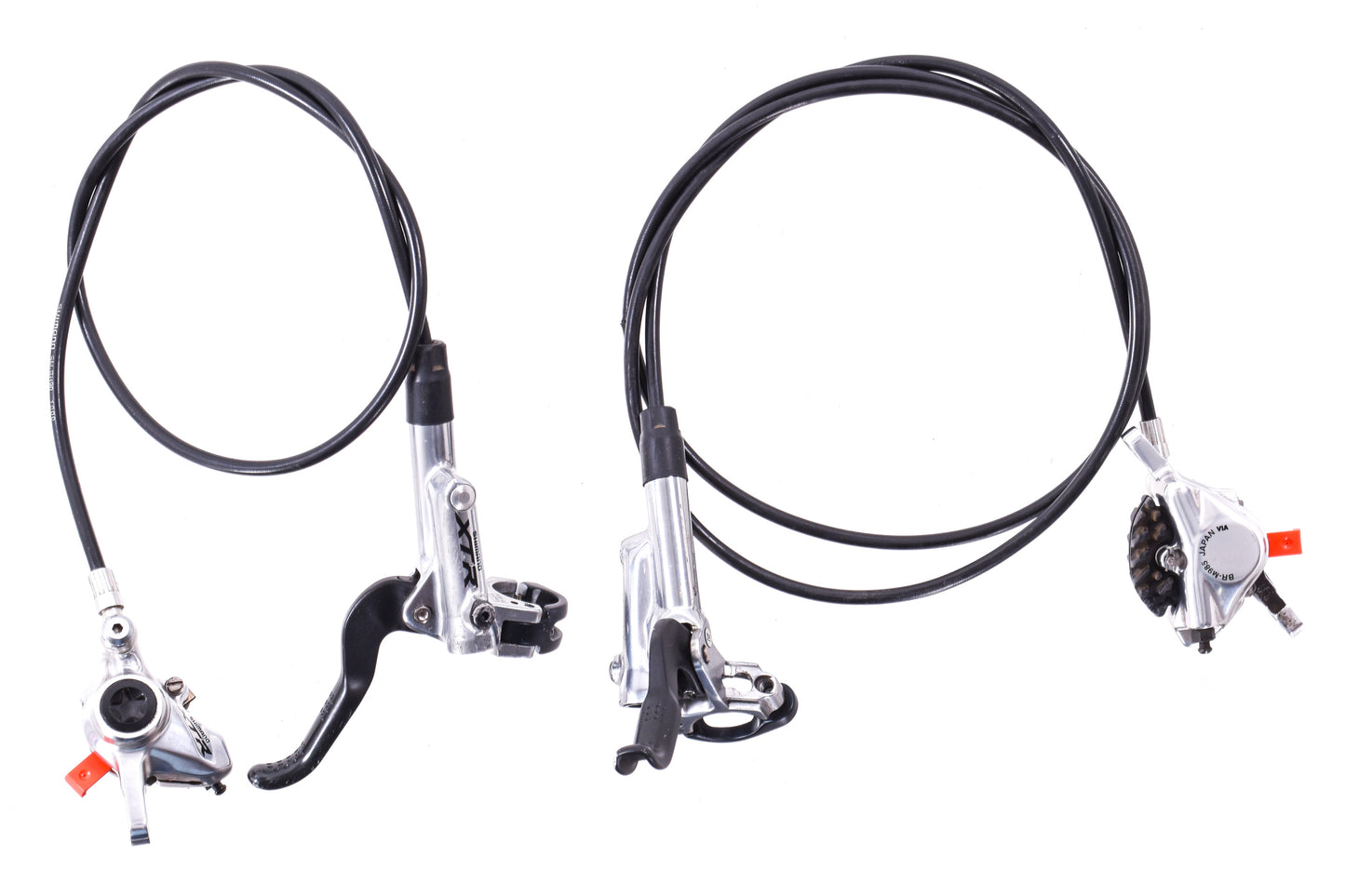 USED Shimano XTR BL/BR-M985 Hydraulic Disc Brake Set Levers and Calipers Silver