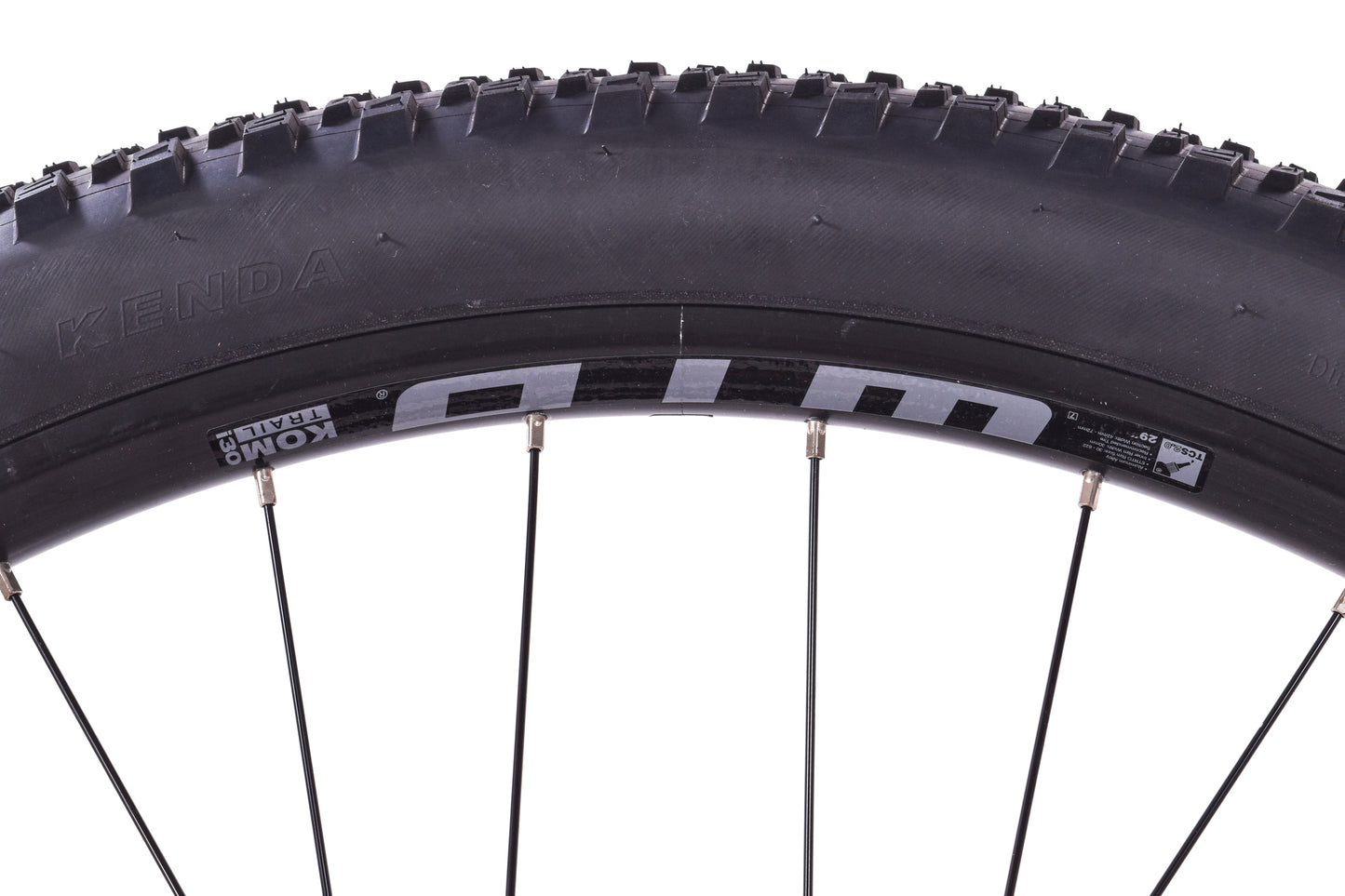 USED WTB KOM Trail i30 29" Boost Single Speed 6-Bolt Disc wheelset w/ 29x2.35" Tires + Tannus Armour