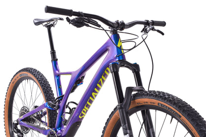 USED 2019 Specialized Stumpjumper Comp Carbon 29 XL FSR Mountain Bike SRAM GX/NX Eagle 1x12 Gloss Chameleon Blue / Purple