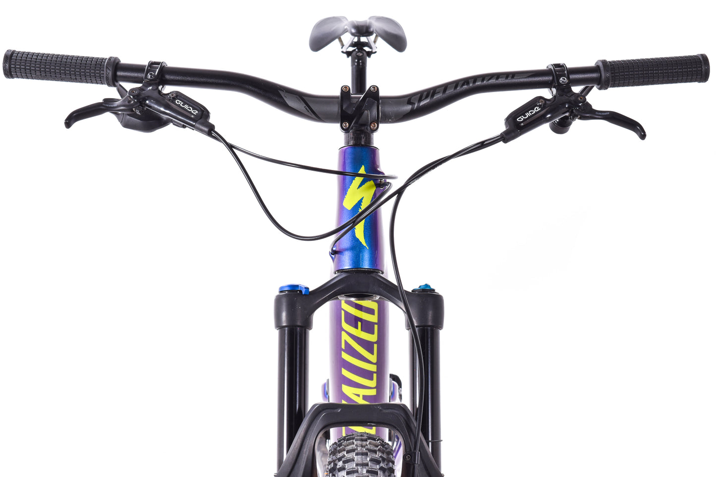 USED 2019 Specialized Stumpjumper Comp Carbon 29 XL FSR Mountain Bike SRAM GX/NX Eagle 1x12 Gloss Chameleon Blue / Purple