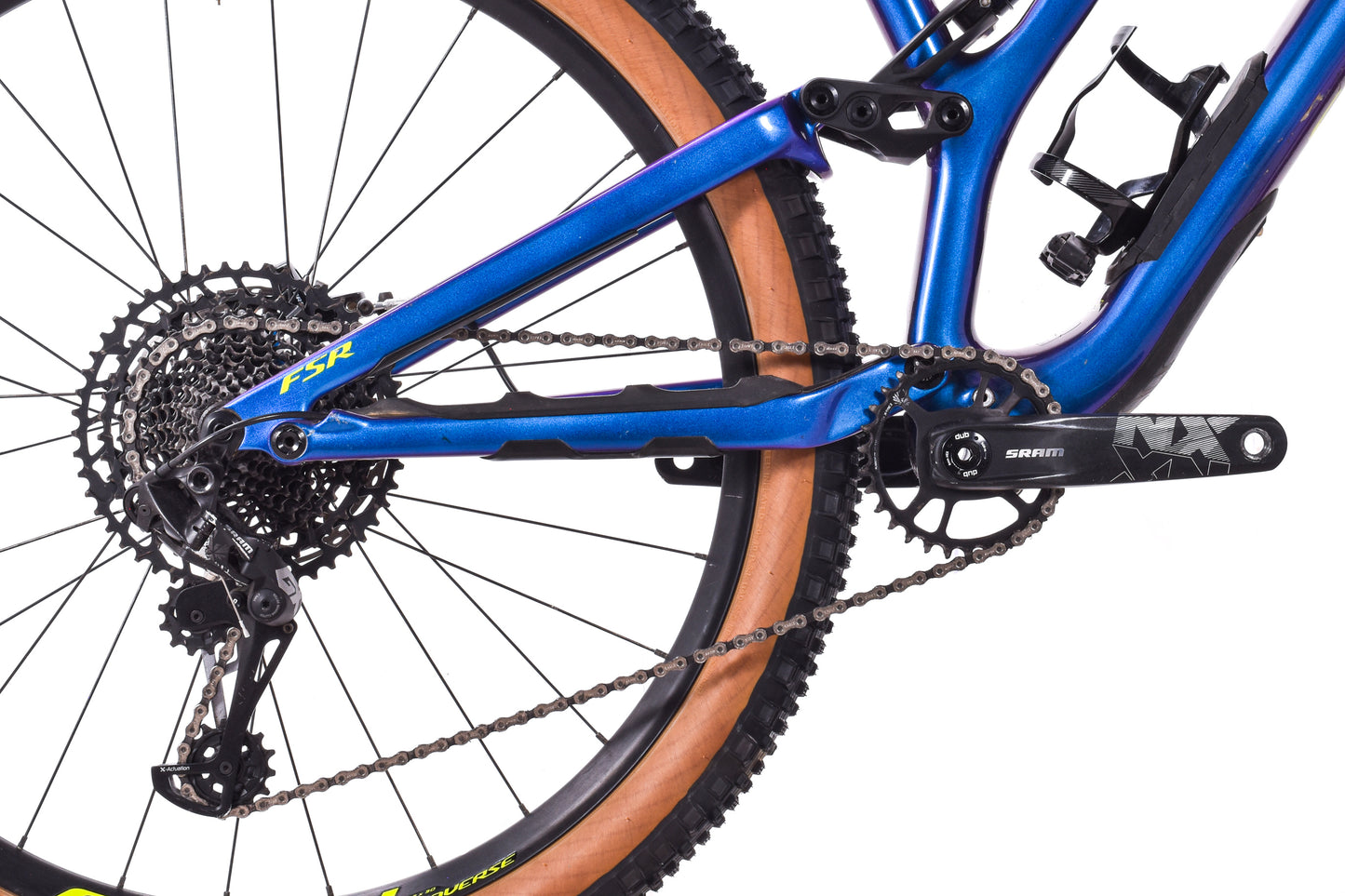 USED 2019 Specialized Stumpjumper Comp Carbon 29 XL FSR Mountain Bike SRAM GX/NX Eagle 1x12 Gloss Chameleon Blue / Purple