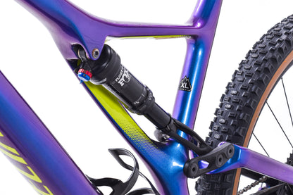 USED 2019 Specialized Stumpjumper Comp Carbon 29 XL FSR Mountain Bike SRAM GX/NX Eagle 1x12 Gloss Chameleon Blue / Purple