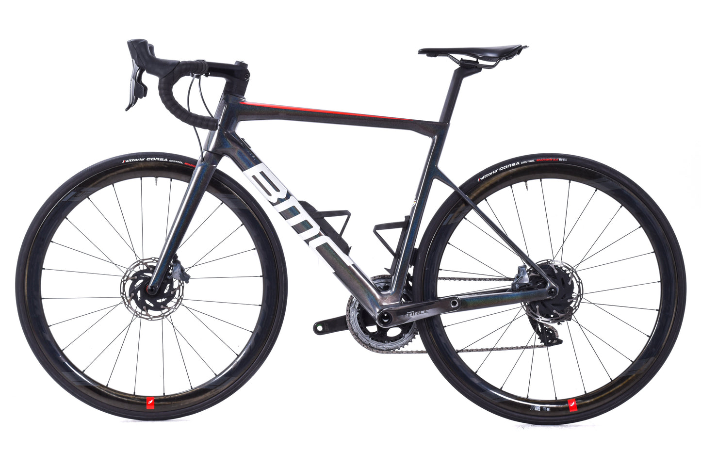 USED 2021 BMC Teammachine SLR One 54cm Carbon Road Bike SRAM Force AXS D1 2x12 Fulcrum Carbon Wheels