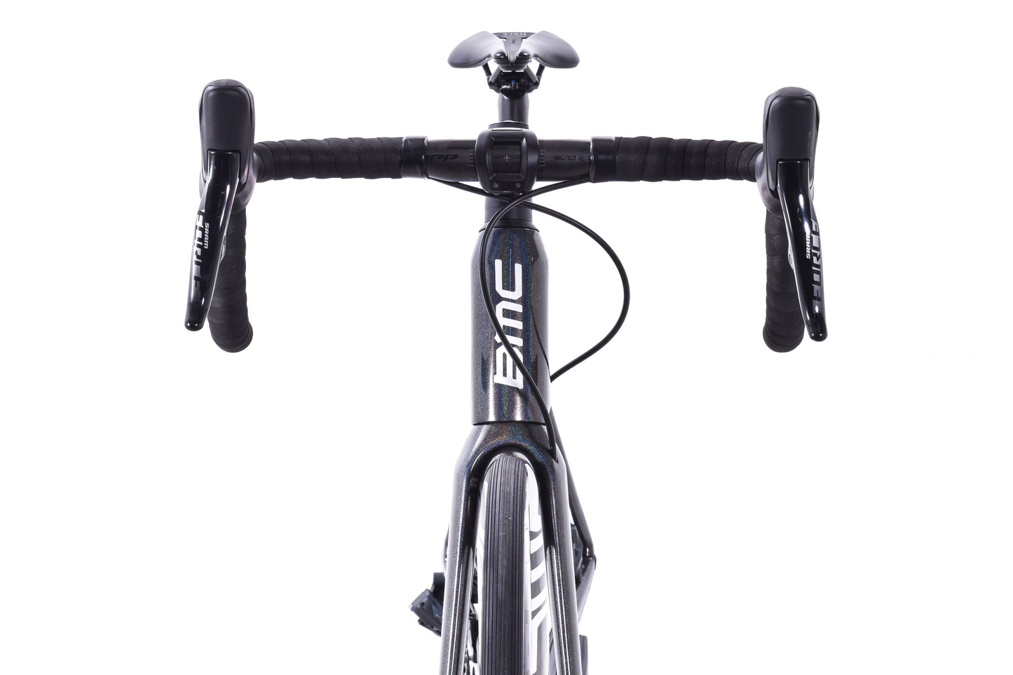 USED 2021 BMC Teammachine SLR One 54cm Carbon Road Bike SRAM Force AXS D1 2x12 Fulcrum Carbon Wheels